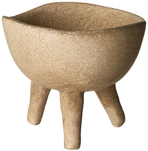 Creative Co-Op Small Matte Taupe Terracotta Footed Planter | Amazon (US)