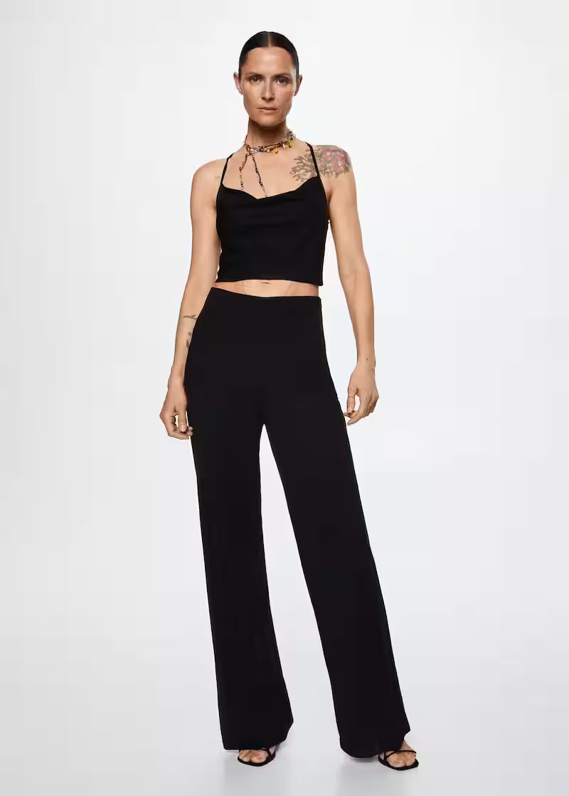 Recherche: Pantalon noir taille haute (37) | Mango France | MANGO (FR)