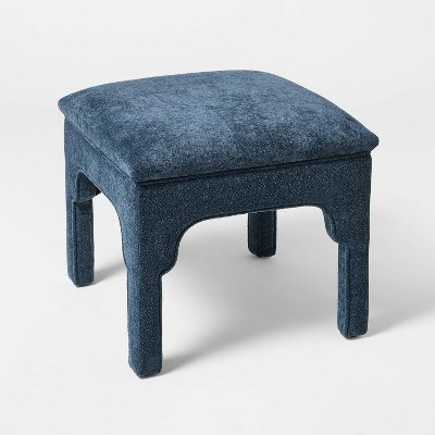 Vintage Inspired Ornate Slipper Ottoman Chair with Detailed Cutout Textured Velvet - Threshold™ designed with Studio McGee; Fully Assembled | Target