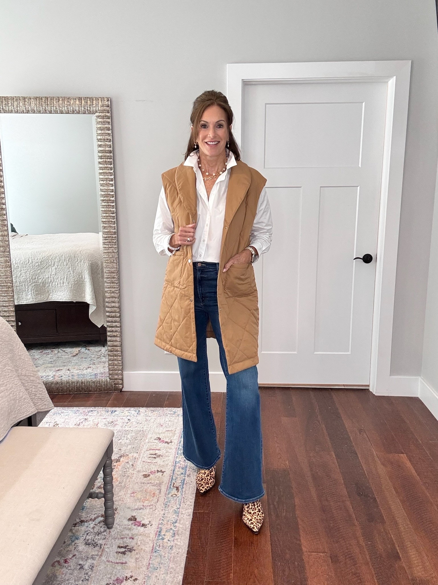 Lightweight puffer vest for Fall!
Size medium
White poplin shirt - M (discount: ANNIEKXSPANX)
Wide leg Jeans - 28

Women’s fashion, fall fashion, fall style, fall outfits, fall outfit inspo, fall ootd, outfit inspo, outfit ideas, what to wear for, sale alert, fashion over 40, fashion over 50, fall outfit ideas

#LTKOver40 #LTKSeasonal #LTKFindsUnder50