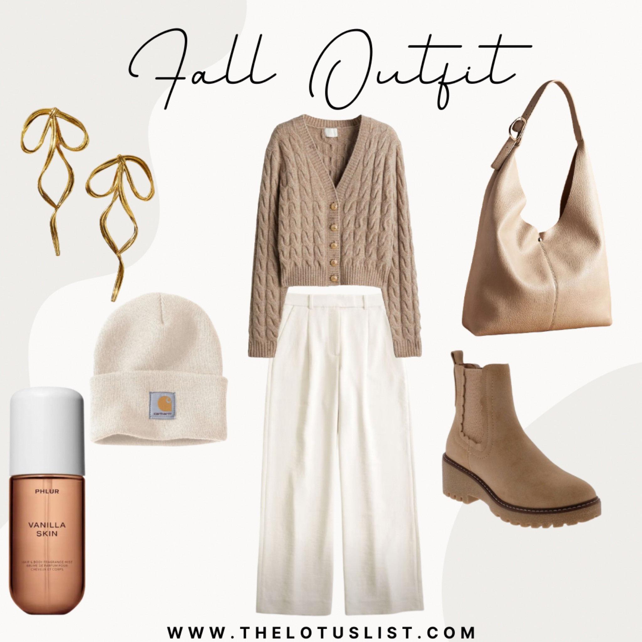 Fall Outfit

Ltkfindsunder50 / ltkfindsunder100 / LTKbeauty / LTKshoecrush / ltkplussize / ltkmidsize / LTKsalealert / fall outfit / fall outfits / fall 2024 / fall outfit 2024 / fall outfits 2024 / neutral outfit / neutral outfits / neutrals / neutral fashion / beige sweater / brown sweater / sweater / sweaters / fall sweater / fall sweaters / carhartt / carhartt beanie / brown boots / boots / ankle boots / fall boots / tailored pants / pants / brown bag / leather bag / handbag / tote bag / tote bags / golden bow earrings / bow earrings / sale / sale alert

#LTKStyleTip #LTKSeasonal #LTKItBag