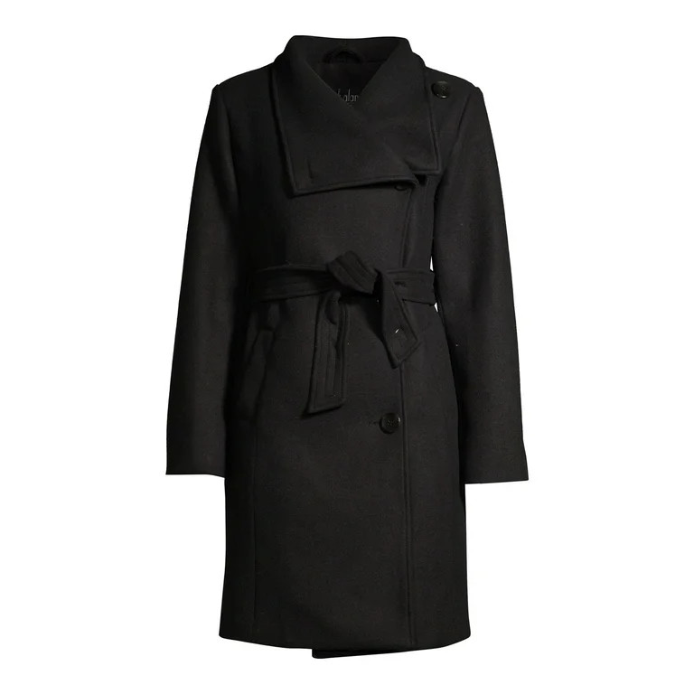Mark Alan Women’s Long Asymmetrical Wrap Coat with Belt | Walmart (US)