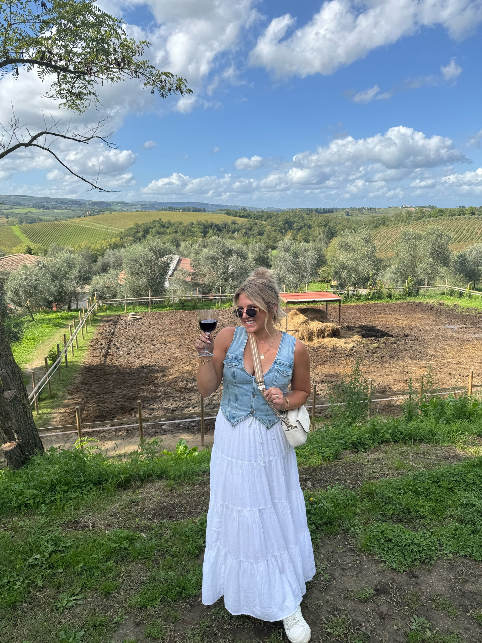 Tuscany wine tour 🍇 really loving the skirt and vest look!!

Italy, honeymoon, winery outfit, Italy outfits, honeymoon outfit, jean vest, white skirt 

#LTKTravel #LTKStyleTip
