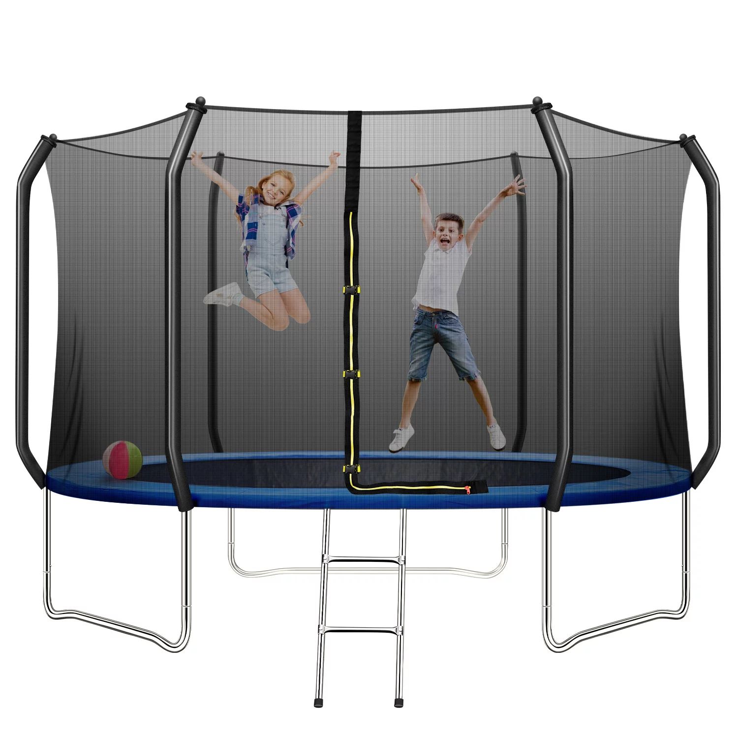 TRIPLE TREE 10 FT Trampoline with Safe Enclosure Net, 660 lbs Capacity for 3 Kids, Outdoor Fitnes... | Walmart (US)
