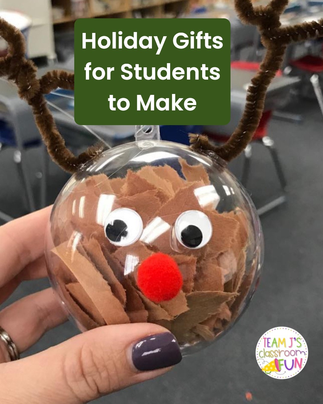 Meet the cutest classroom craft EVER. 🦌✨
Our reindeer ornaments were so simple to make and turned out adorable!

All you need: clear plastic bulbs, pipe cleaners, googly eyes, red noses, and brown paper.

My students LOVED stuffing the ornaments and giving their reindeer a personality.

Want something easy, inexpensive, and parent-approved? This one checks _all the boxes. ❤️

Save this idea for your holiday lineup! 🎄

‌


#LTKGiftGuide #LTKHoliday #LTKKids