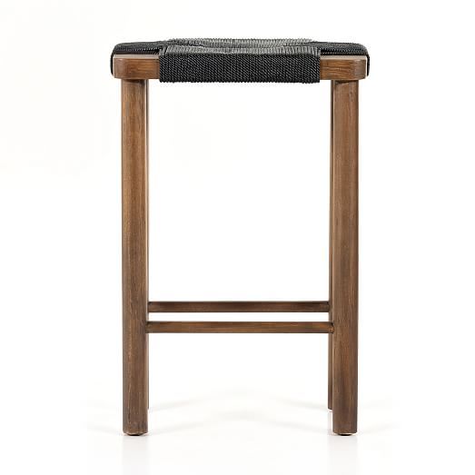Mahogany Woven Rope Counter Stool | West Elm (US)