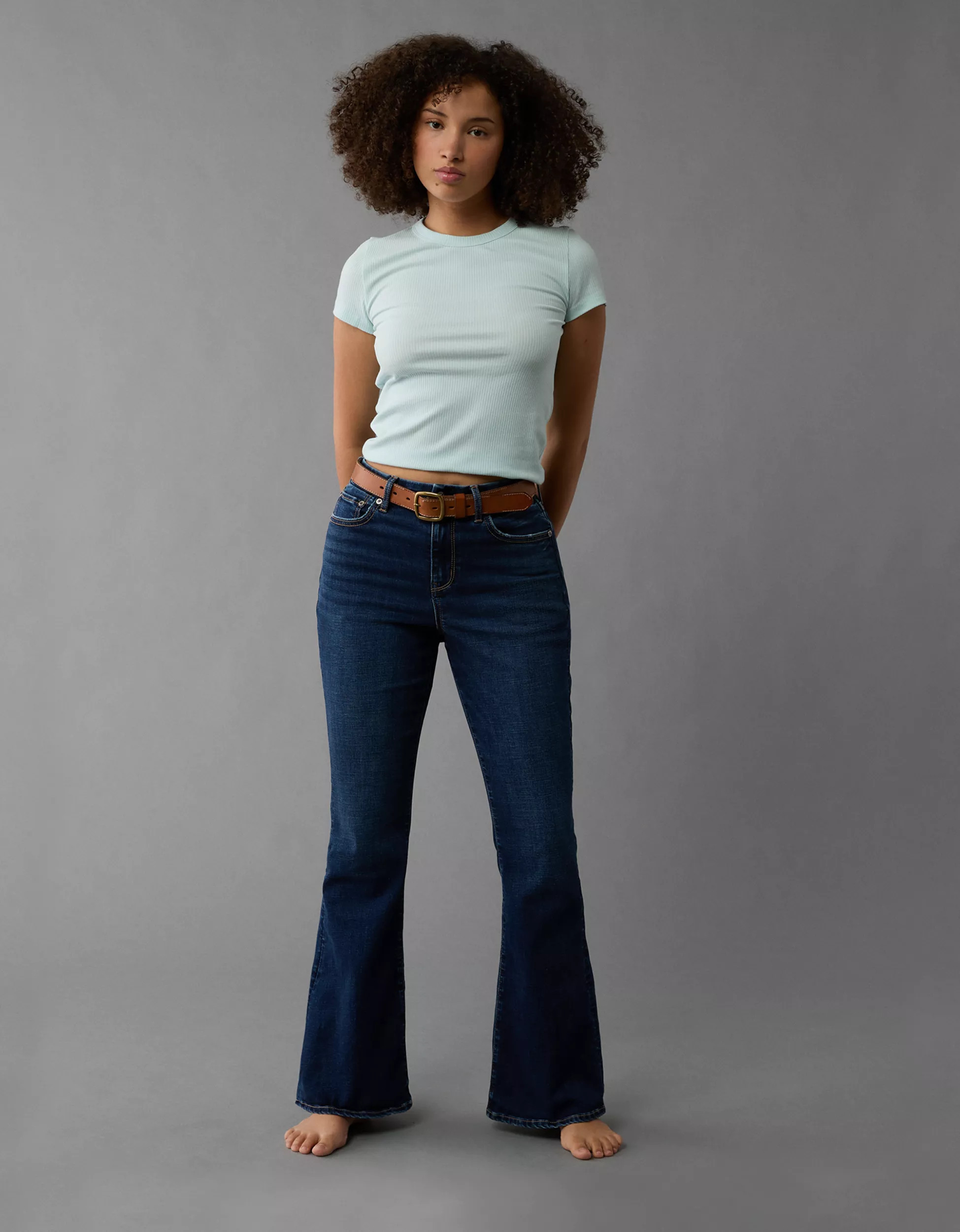 AE Next Level Curvy Super High-Waisted Flare Jean | American Eagle Outfitters (US & CA)