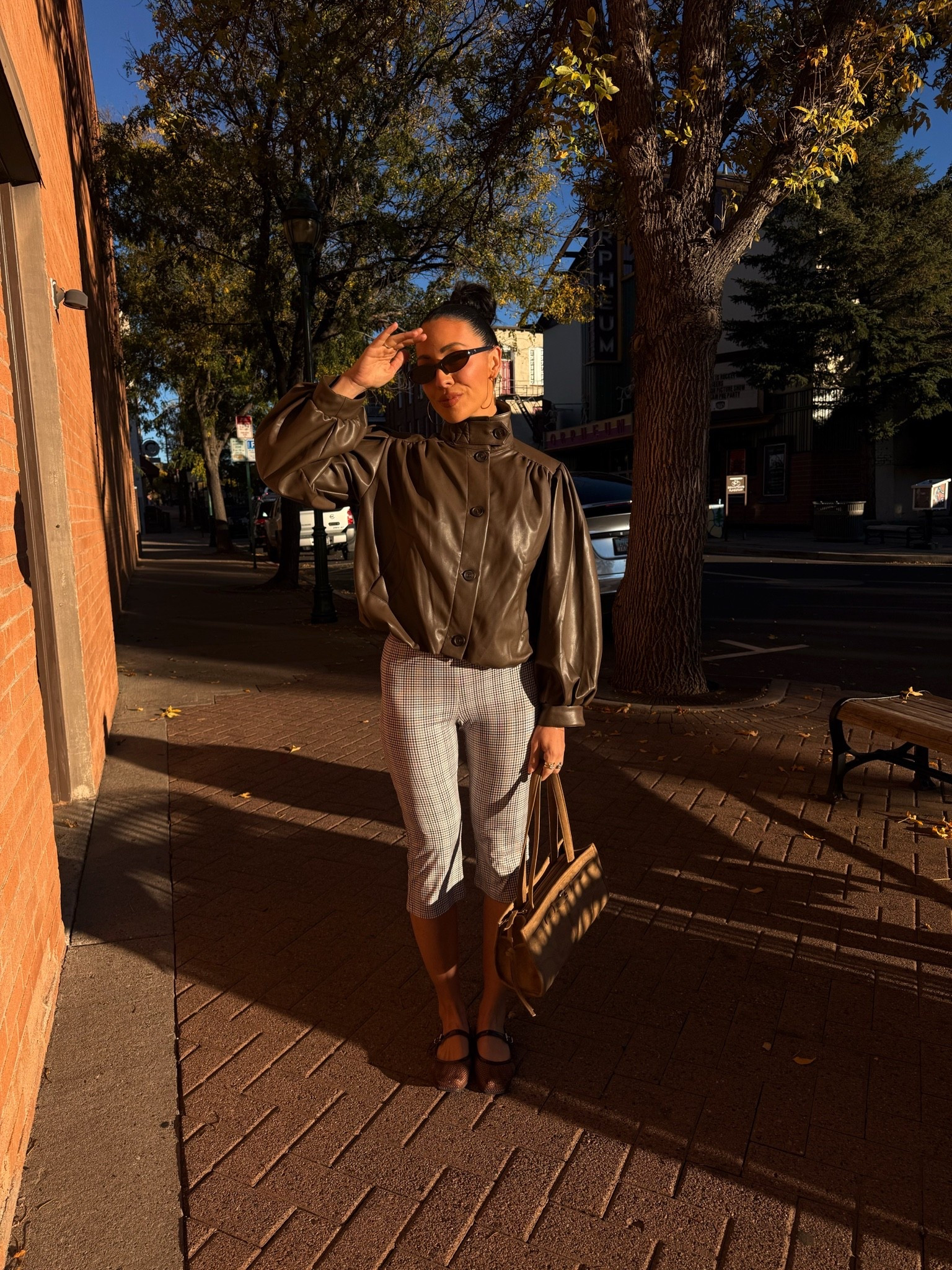 My @macys outfit for flagstaff! Size XS jacket size small capri (run big) 

Fall outfit 
Fall jackets