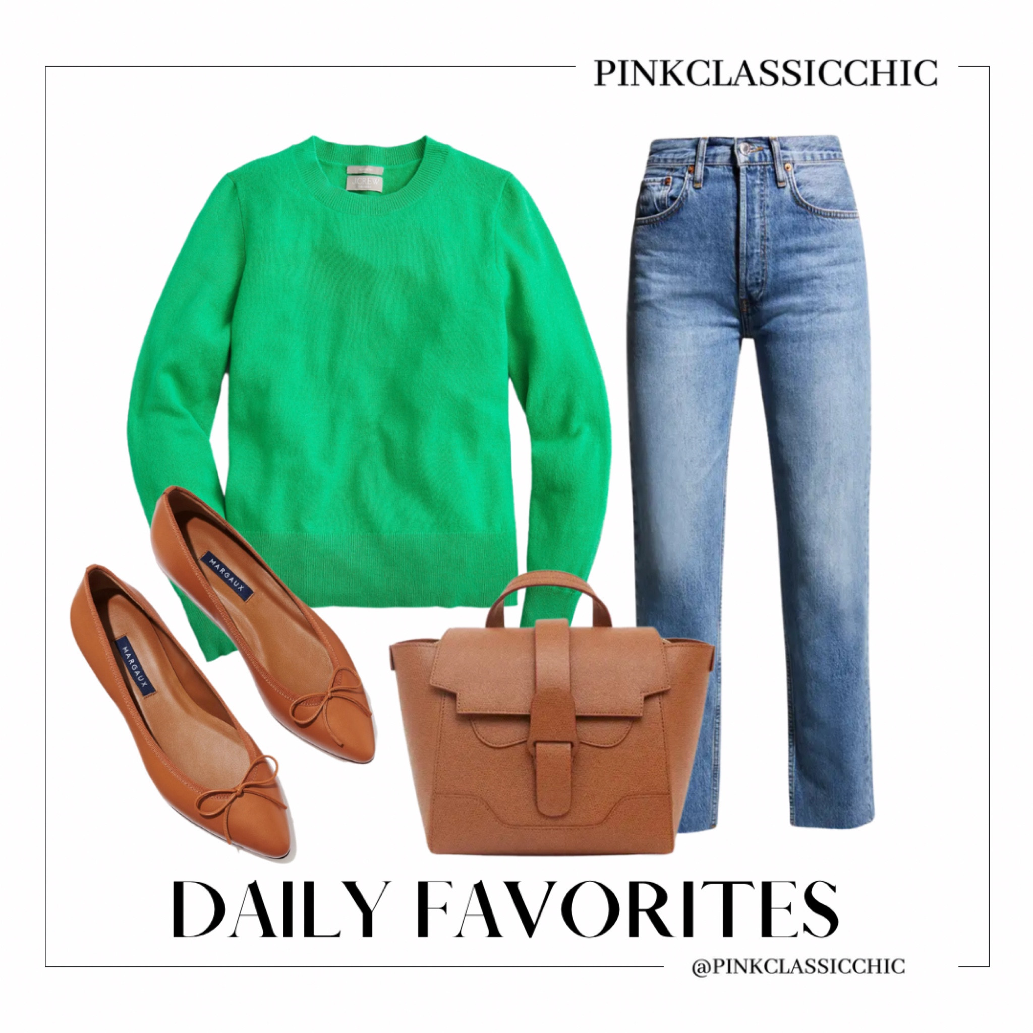 Love this green sweater, cashmere sweater, jeans, flats, margaux flats, brown flats, work looks, work outfits, work styles, casual styles, casual looks

#LTKworkwear #LTKstyletip #LTKsalealert