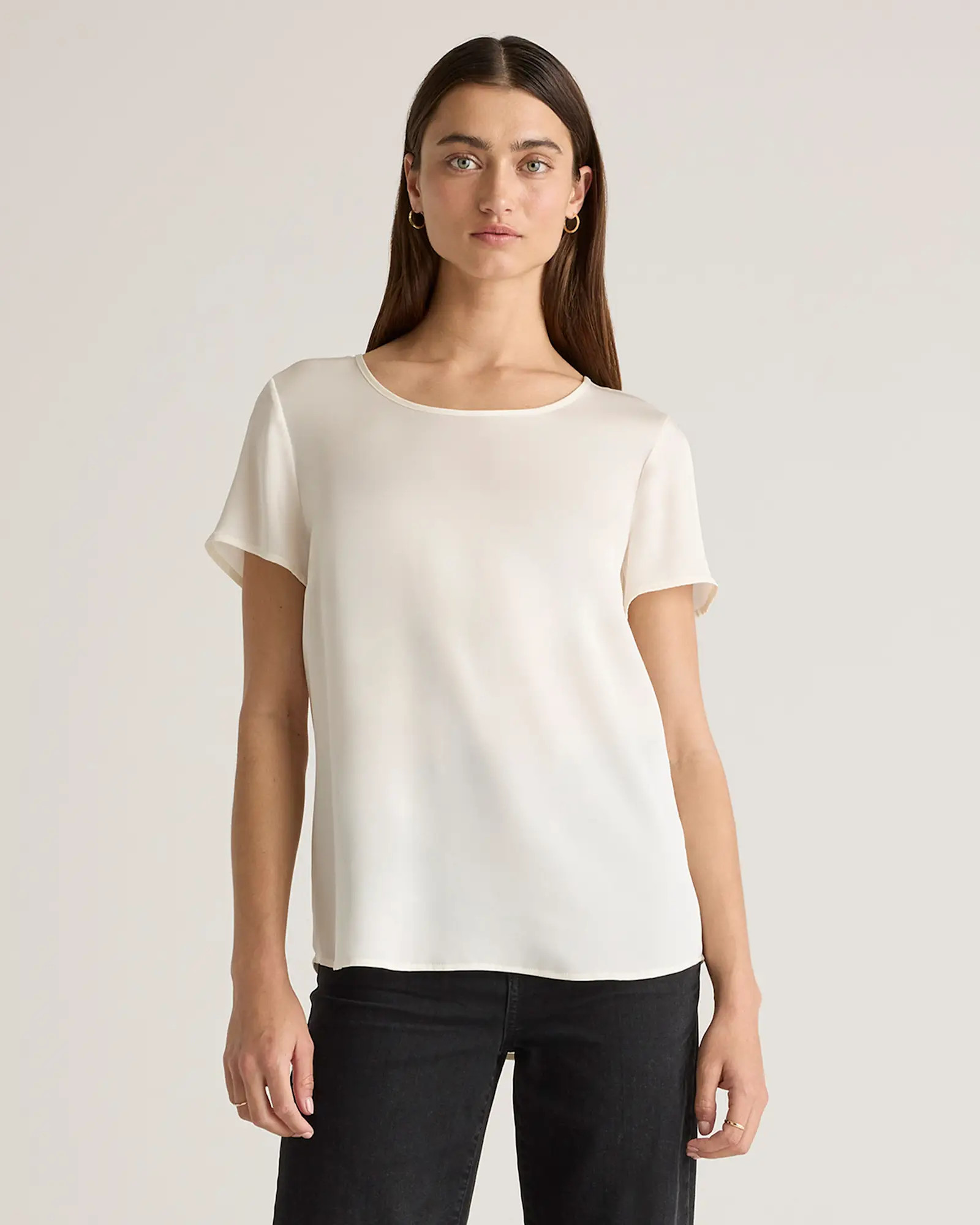 Washable Stretch Silk Tee | Quince