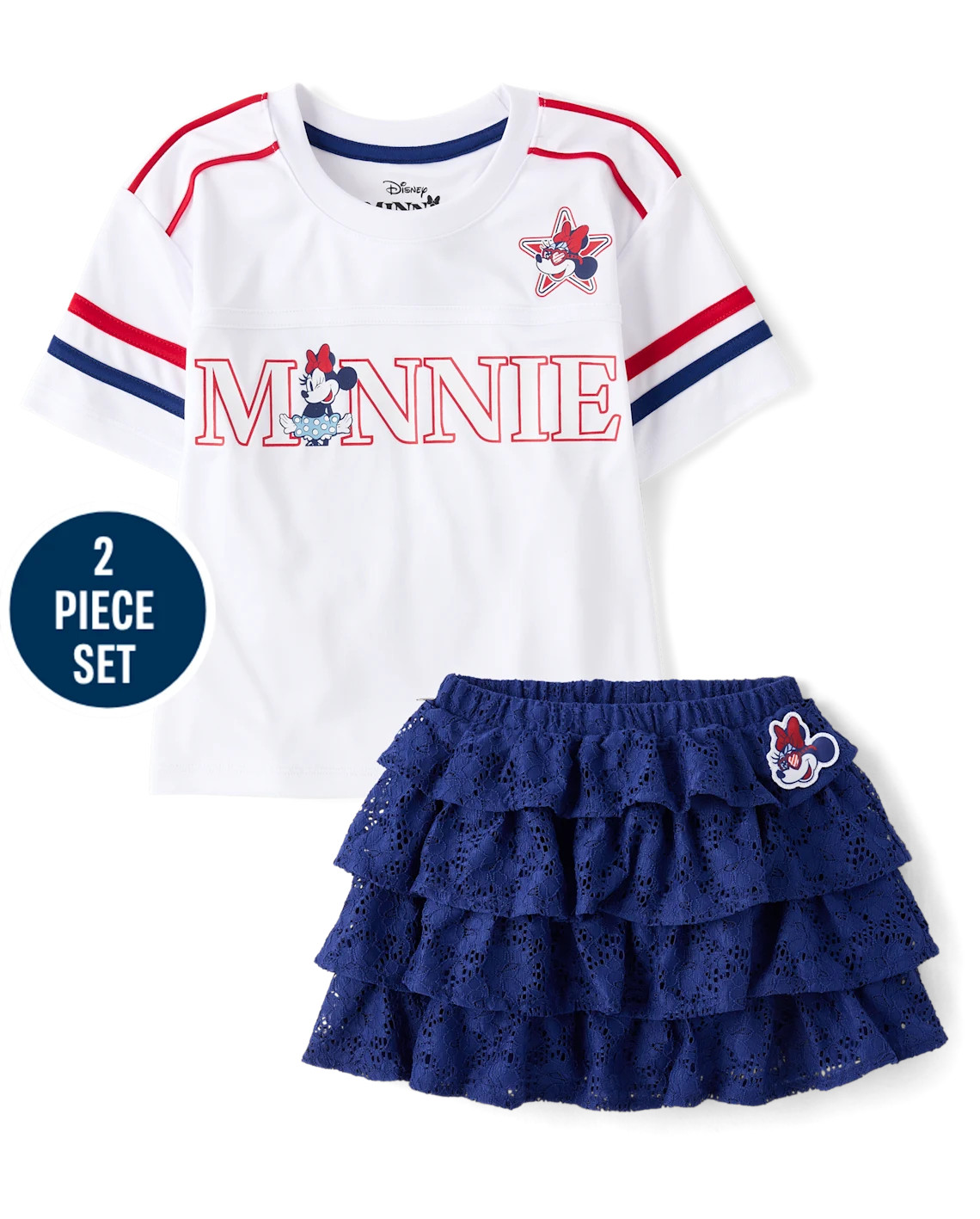 Girls Minnie Mouse™ Americana 2-Piece Outfit Set - white | The Children's Place