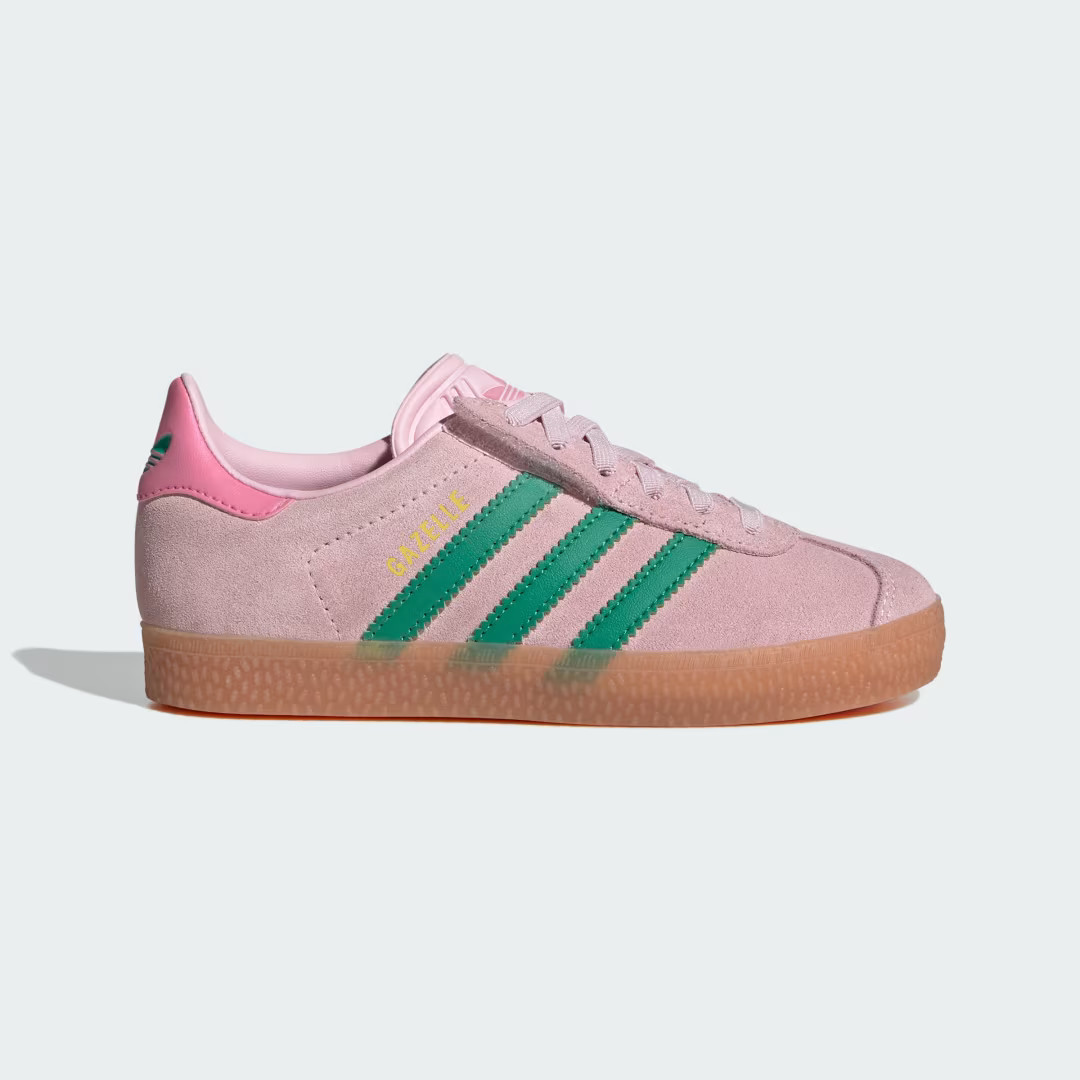 adidas Gazelle Comfort Closure Elastic Lace Shoes Kids Clear Pink 13K | adidas (US)