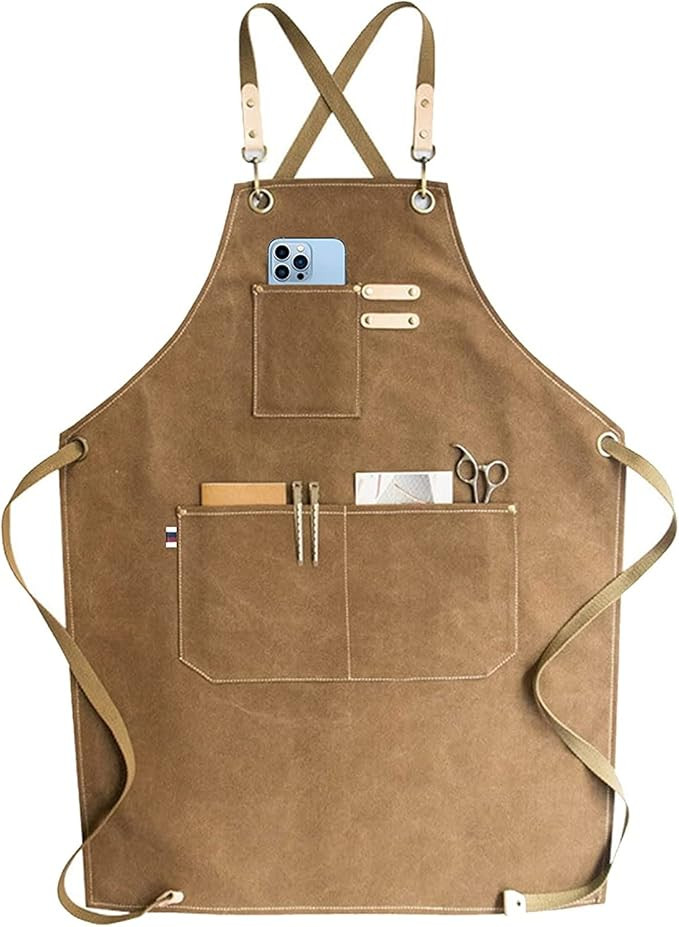 carrotez Adjustable Over sized Plus Size Canvas Apron with Pockets Men and Women Aprons | Amazon (US)