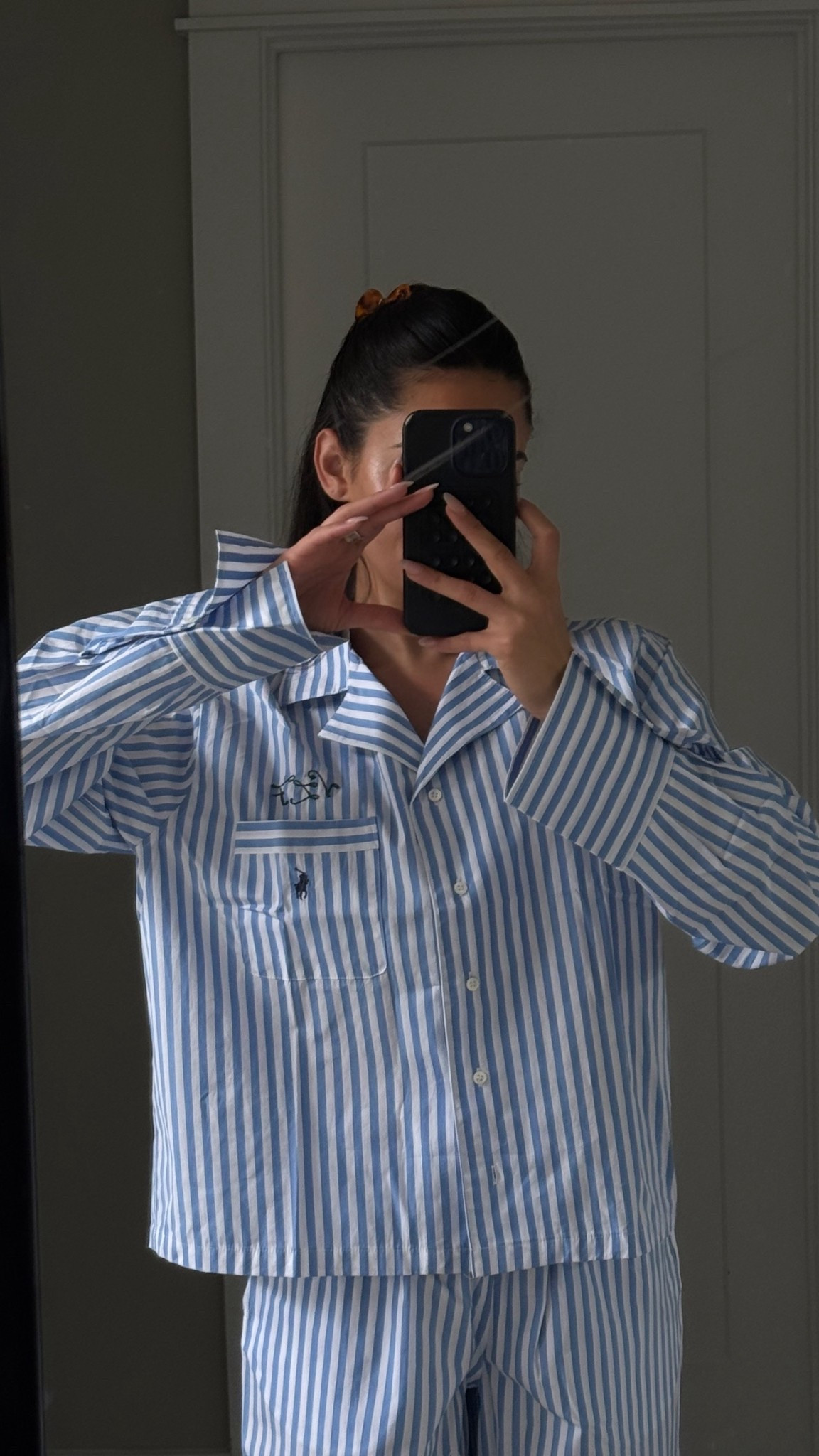 nothing more chic than a monogrammed matching pj set 🤍 
set: small 
slippers: sz 8

#LTKFindsUnder50 #LTKStyleTip