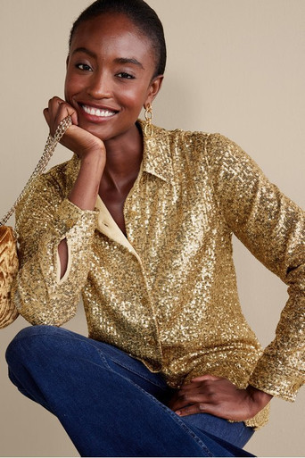 Sancerre Sequin Shirt | Soft Surroundings