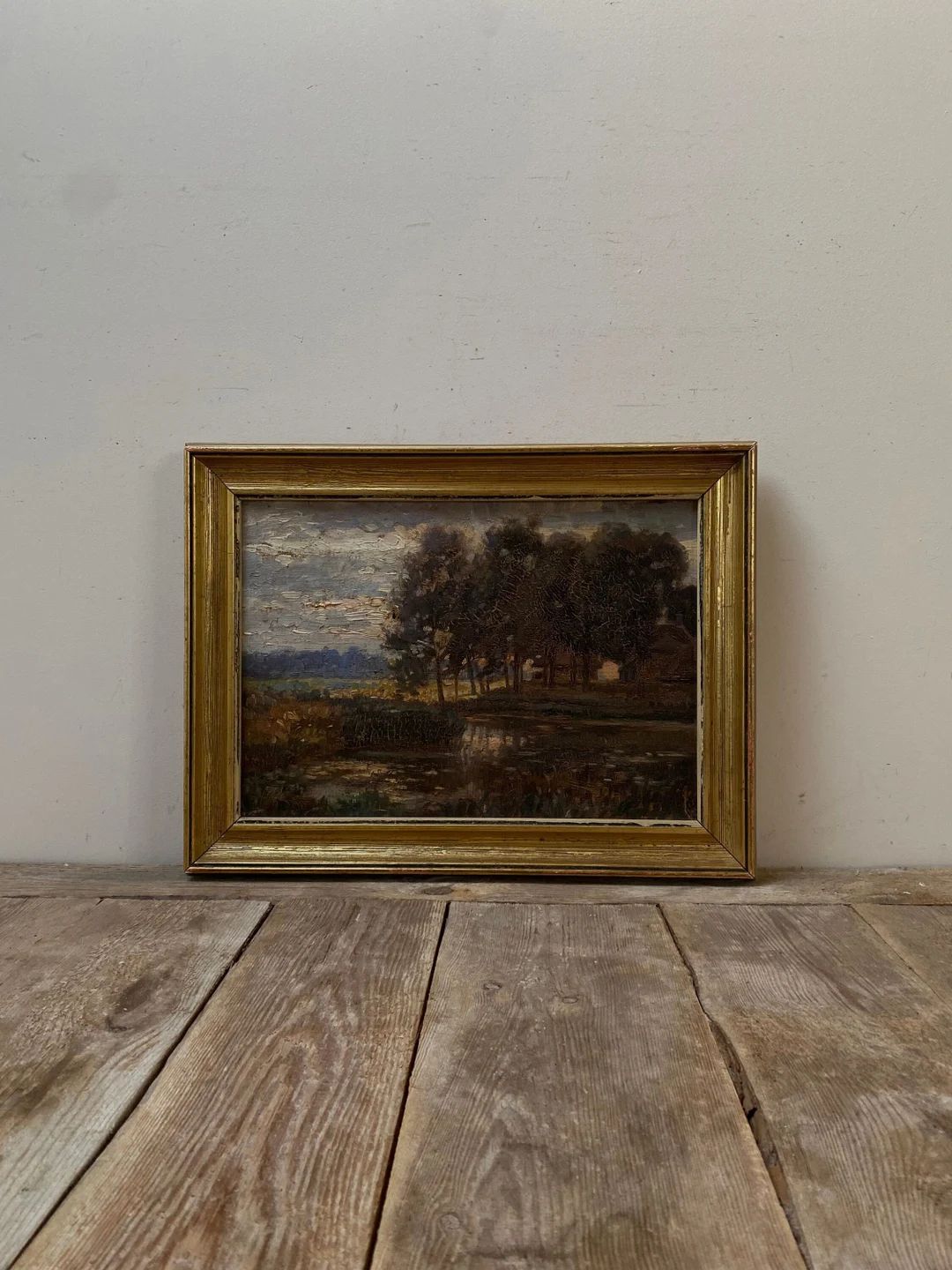 Antique moody country oil painting, antique dark landscape, antique Dutch, shabby oil, antique wa... | Etsy (US)