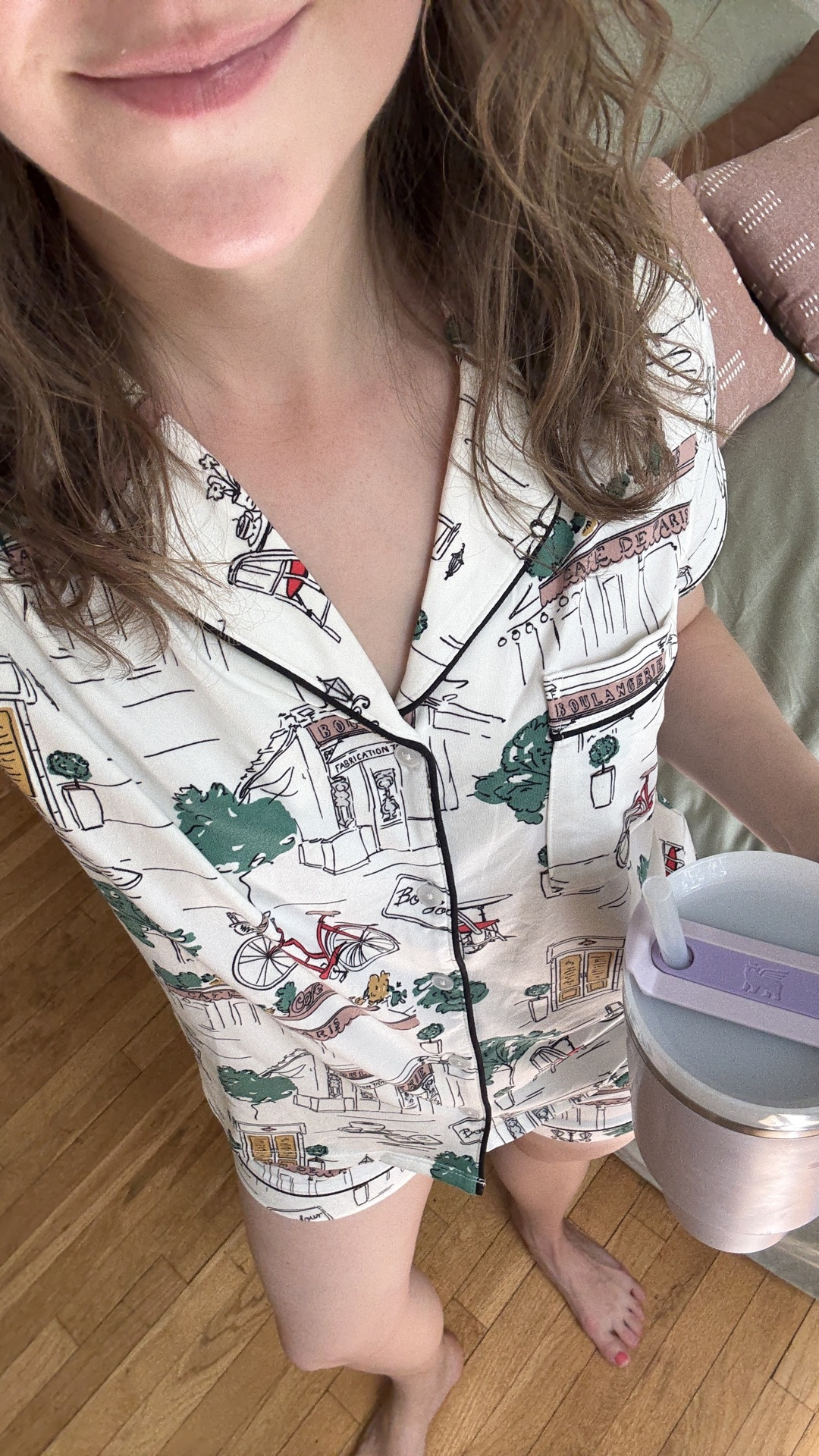 Under $20 Paris pajamas yes please! 🥐 wearing my true size. Size up for more relaxed fit in shorts.

#LTKSeasonal