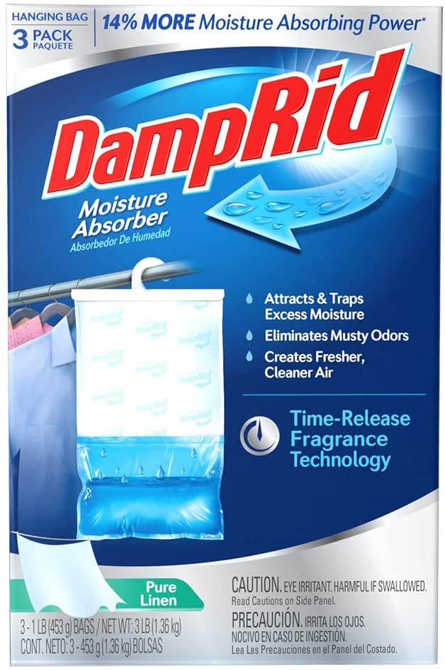 DampRid Pure Linen Hanging Moisture Absorber, 16 oz., 3 Pack - Eliminates Musty Odors for Fresher... | Amazon (US)
