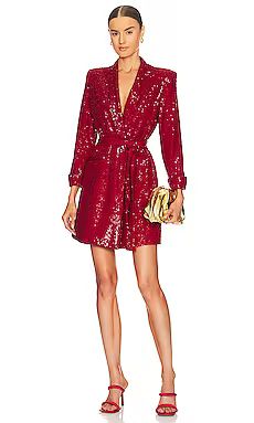 VALENTINA SHAH Carlotta Blazer Dress in Ruby from Revolve.com | Revolve Clothing (Global)