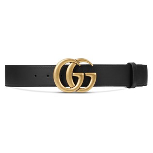 Leather belt with Double G buckle | Gucci (US)