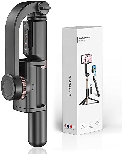 Gimbal Stabilizer for Smartphone with Extendable Bluetooth Selfie Stick and Tripod, 1-Axis Multifunc | Amazon (US)