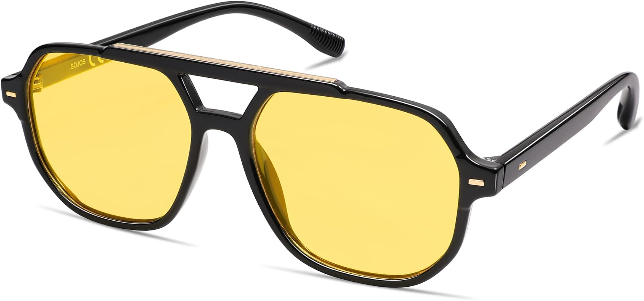 SOJOS Retro Trendy Aviator Polarized Sunglasses Men Women Vintage 70s Square Stylish Frame Sun Gl... | Amazon (US)