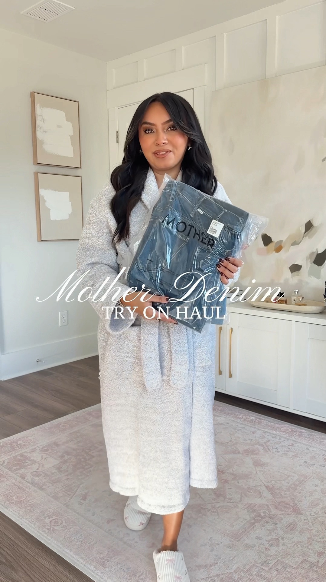 Jeans size 26 petite TTS - these are labeled as “Lil”
Cardigan size xs TTS
Robe size 1 TTS 
Slippers size small TTS 


#LTKSeasonal #LTKSaleAlert #LTKPetite