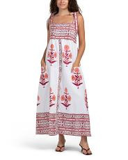 Hand Blocked Border Print Floral Maxi Dress | TJ Maxx