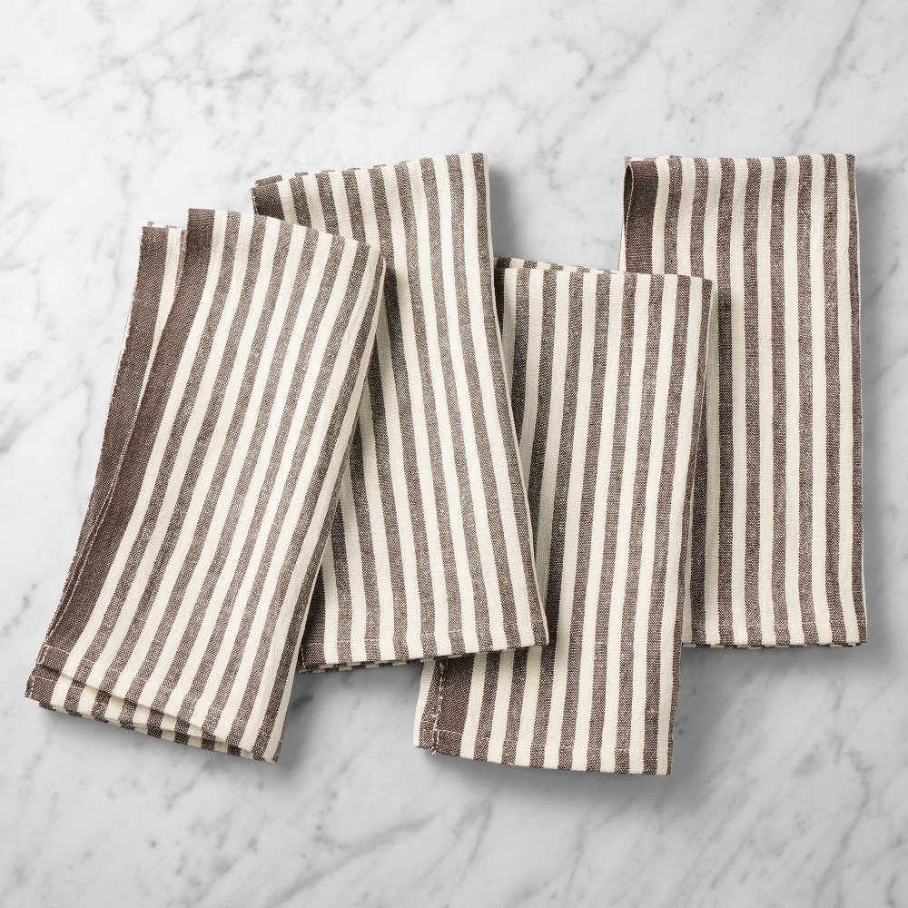 Ticking Stripe Napkins, Set of 4 | Williams-Sonoma
