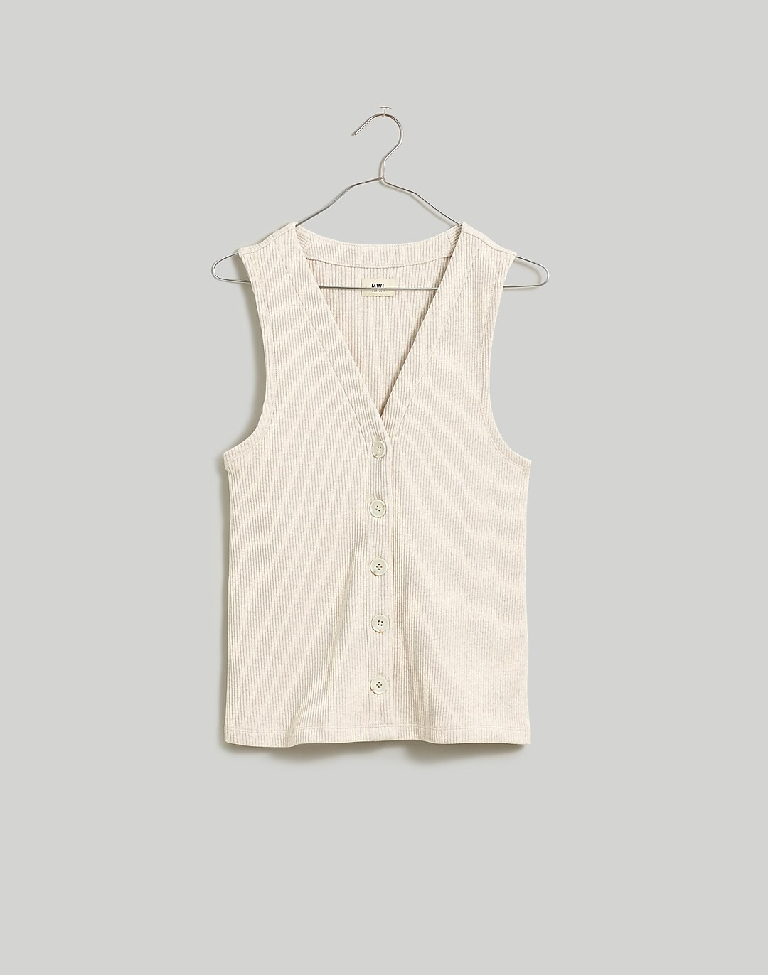 Ribbed Button-Front Vest | Madewell