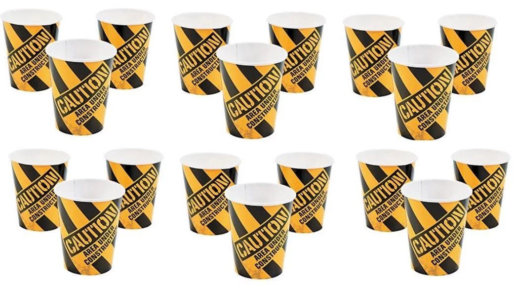 Construction Zone 9Oz Cups - Party Supplies - 8 Pieces | Walmart (US)