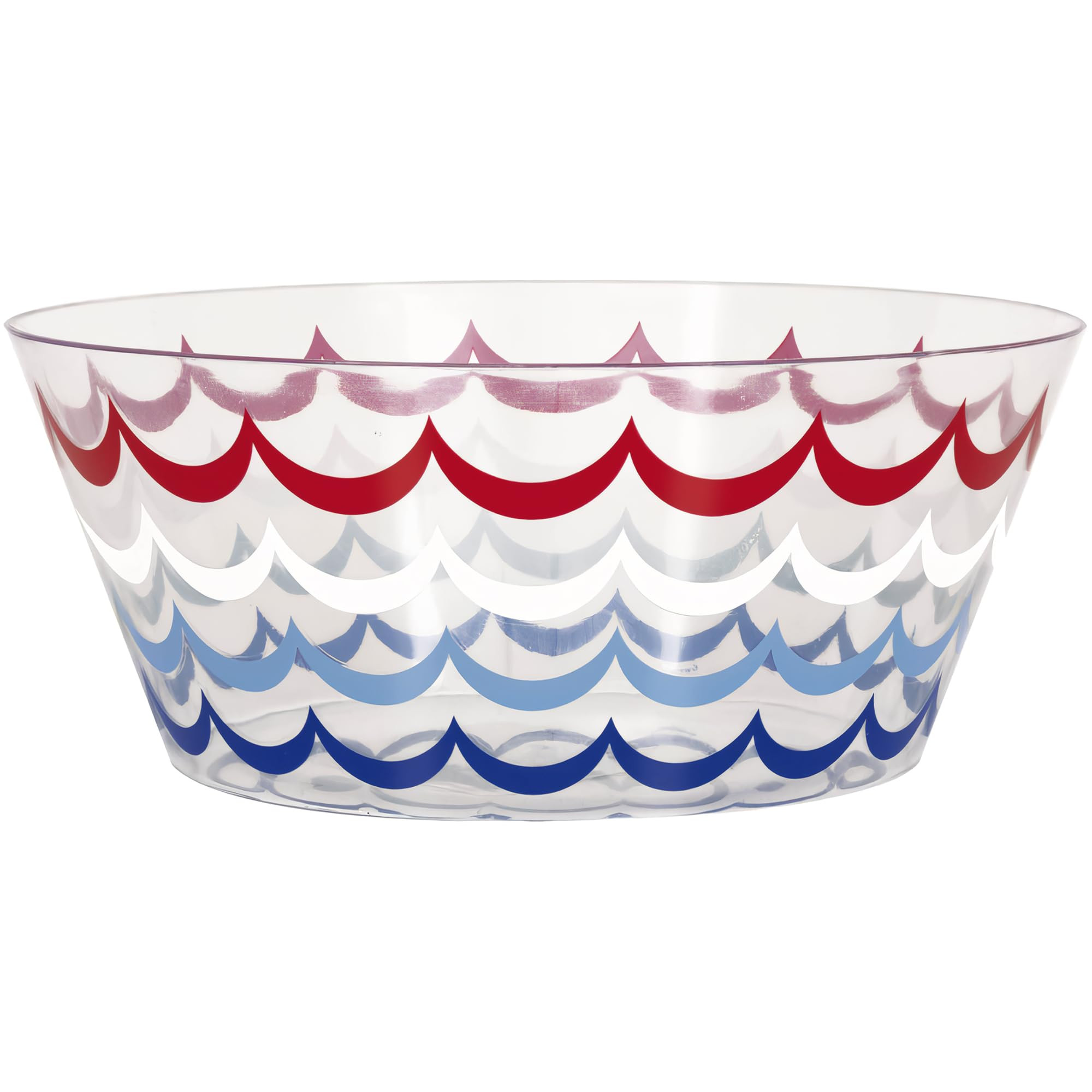 Patriotic Red, White & Blue Plastic Serving Bowl - 1 Count - Perfect for BBQs, Picnics & Parties | Amazon (US)