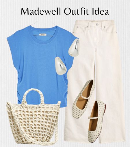Casual outfit idea, Madewell outfit, wide leg crop jeans, Crochet bag, side-cinch muscle tee, ballet flats, droplet earrings 







Madewell ballet flats, the Greta ballet flats, the Greta ballet flat, madewell flats, 
The Perfect Vintage Wide-Leg Crop Jean, white jeans, summer outfit, travel outfit 

#LTKitbag #LTKshoecrush #LTKstyletip #LTKxMadewell