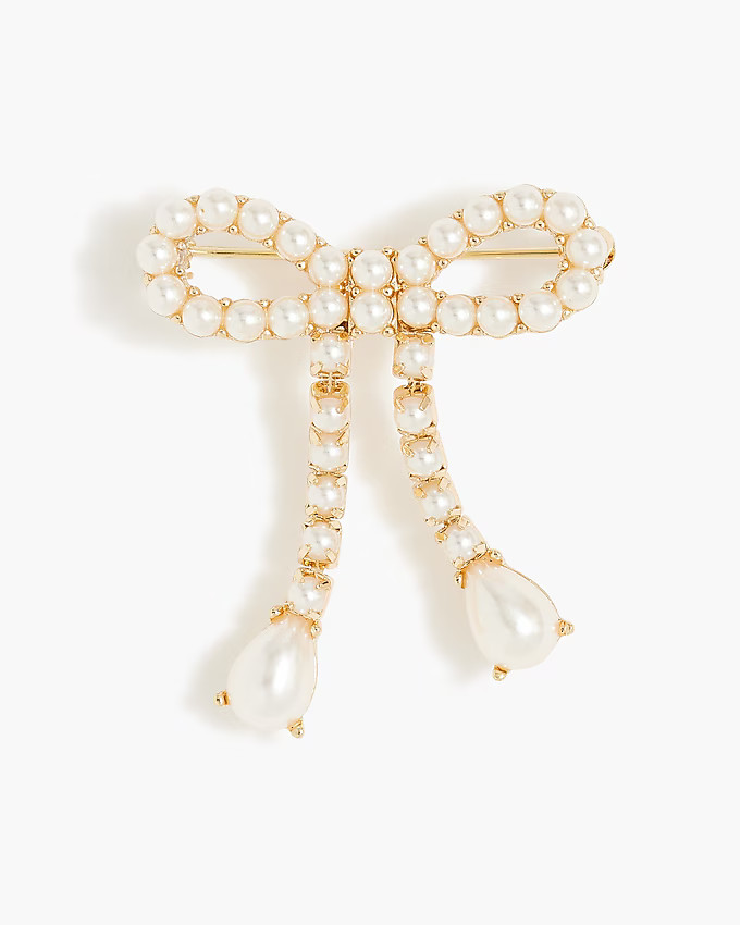 Pearl bow brooch | J.Crew Factory