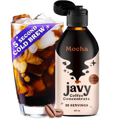 Javvy Cold Brew Mocha Coffee Concentrate - Medium Roast, Unsweetened & Sugar-Free - 6oz | Target