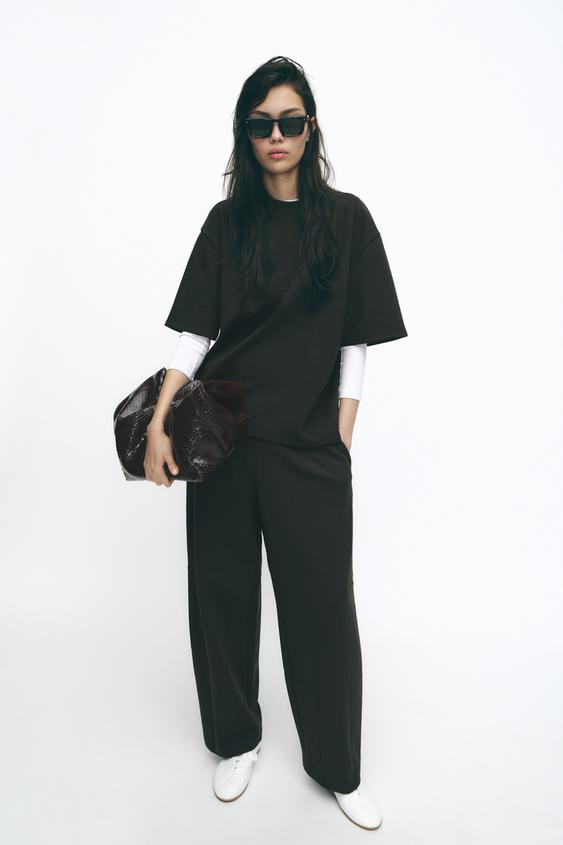 INTERLOCK BALLOON PANTS | Zara US