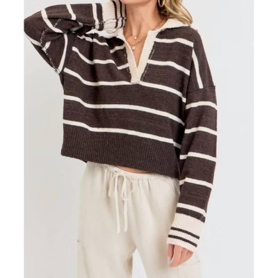 Women's Striped Everyday Knit Sweater - Sweet Lovely by Jen M | Target