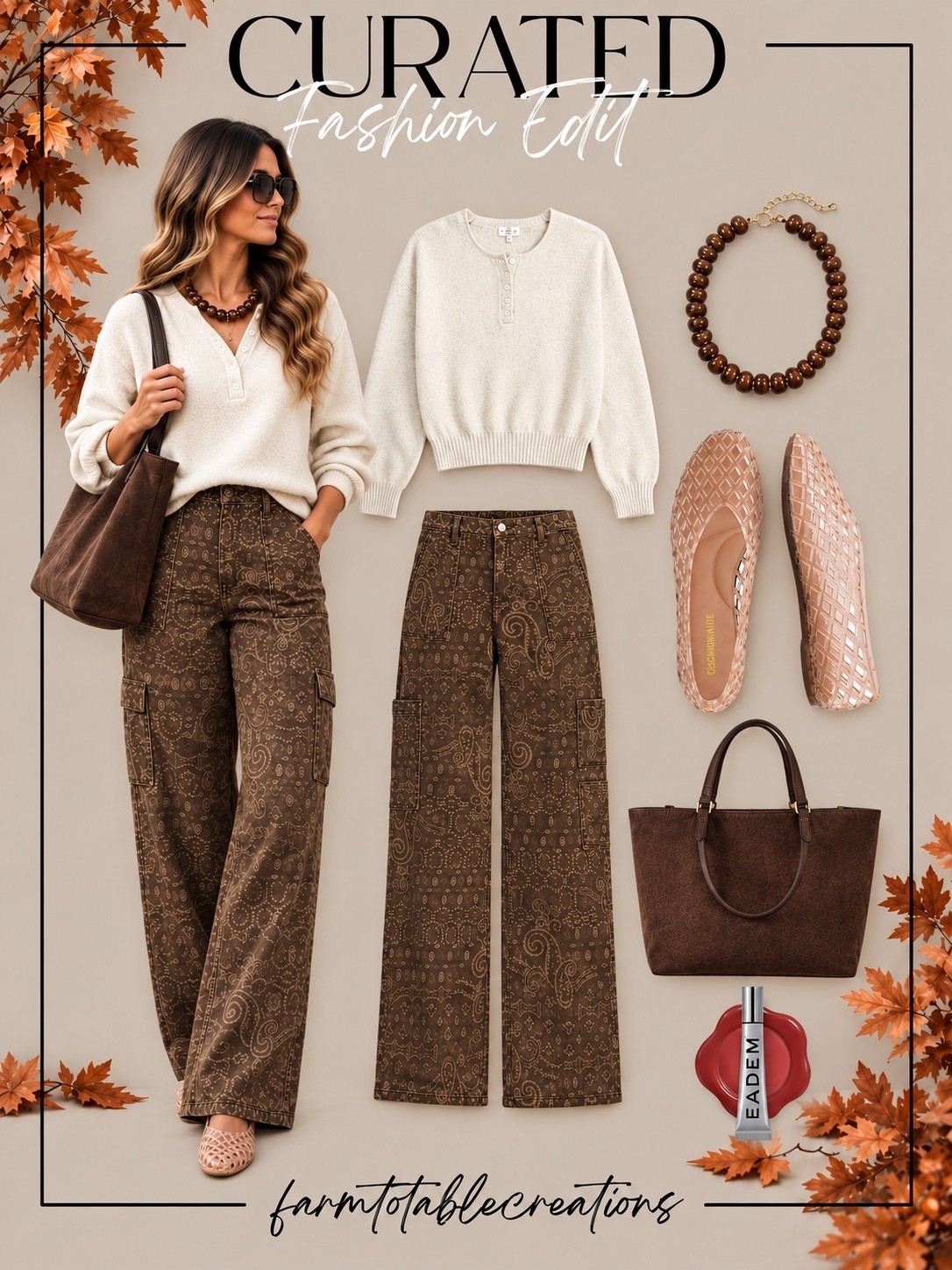 Curated Fall Fashion Edit

I love an outfit that feels comfortable but still looks like you put thought into every detail. The cream top softens the rich brown tones, while the pattern adds just enough interest to make the whole look stand out. It’s an easy one to wear for a coffee run, lunch out, or a full day of fall plans. 🤎🍂

#FallOutfit #FallFashion #PrintedPants #WovenFlats #BrownAccessories #ootd #ootn

#LTKootd #LTKWorkwear #LTKOver40