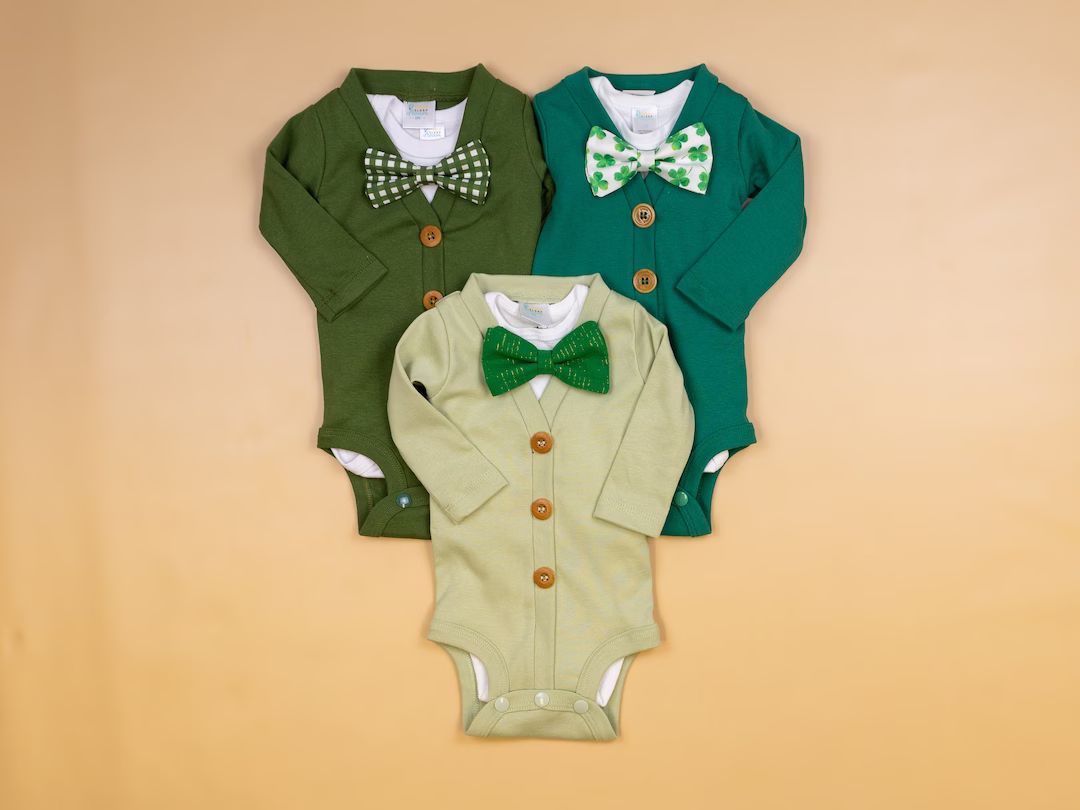 Baby Boy St Patrick's Day Outfit. Choice of Cardigan - Etsy | Etsy (US)