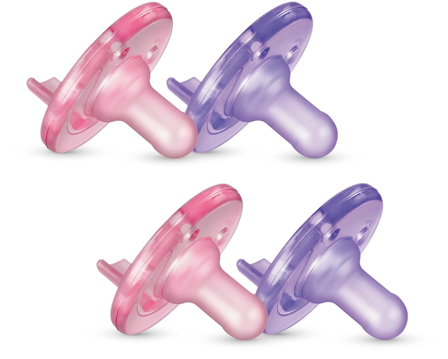 Philips AVENT Soothie Pacifier, Pink/Purple, 0-3 Months, 4 Pack, SCF190/42 | Amazon (US)