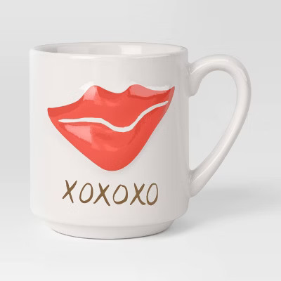 15oz Valentine's Day Figural Embossed Lip Mug - Threshold™ | Target