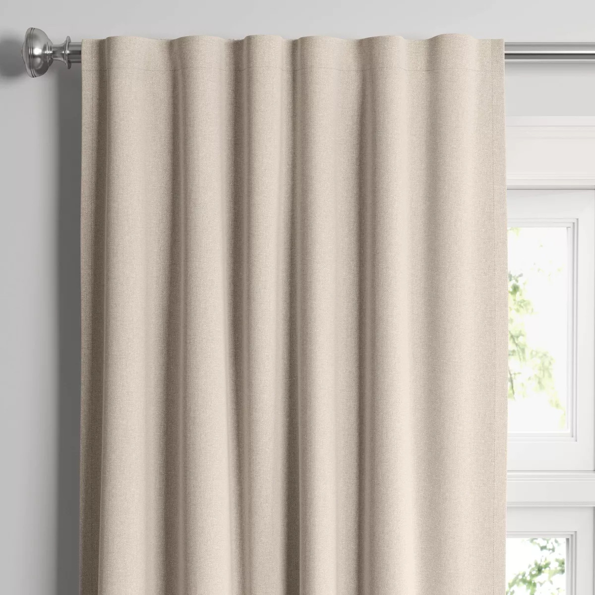 50"x84" Blackout Aruba Window Curtain Panel Natural - Threshold™: Recycled Polyester, Tradition... | Target