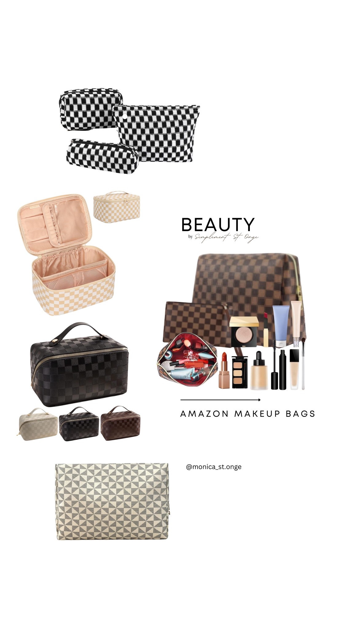 Checkered makeup bags.

#LTKBeauty #LTKGiftGuide #LTKStyleTip