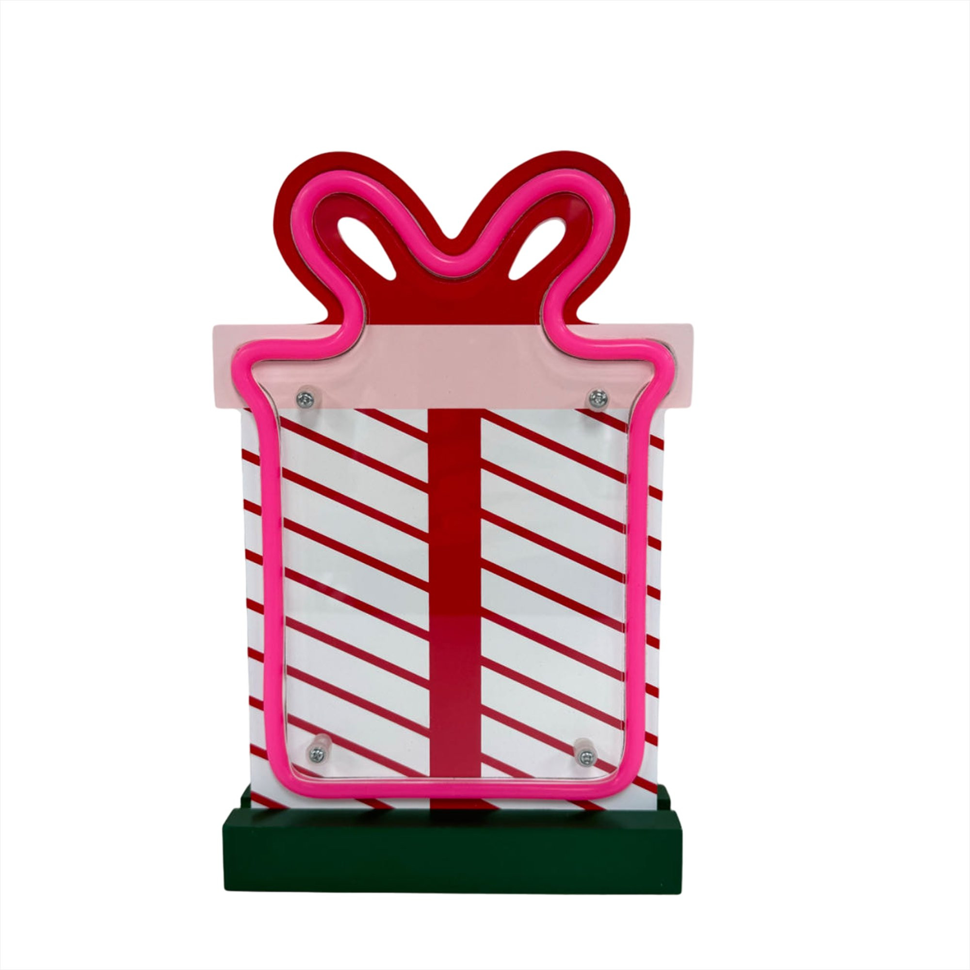 Neon Light Gift Tabletop Sign, 6.8 in x 10.5 in, by Holiday Time - Walmart.com | Walmart (US)