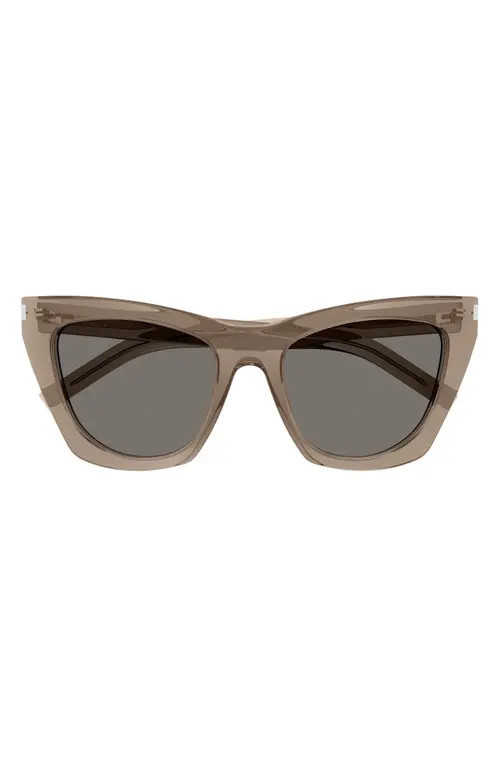 Saint Laurent 55mm Cat Eye Sunglasses in Brown at Nordstrom | Nordstrom