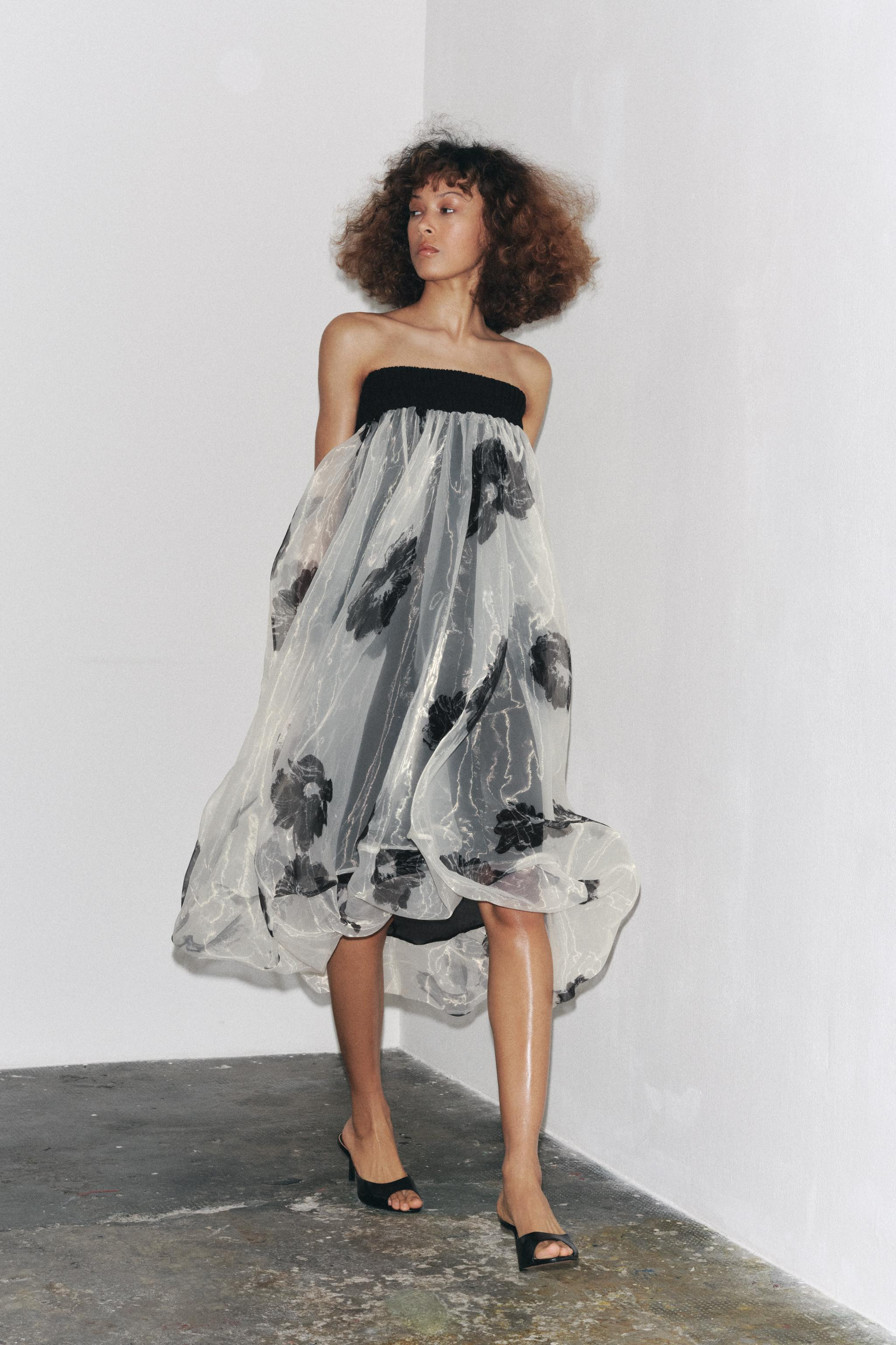 ZW COLLECTION PRINTED ORGANZA DRESS | Zara US