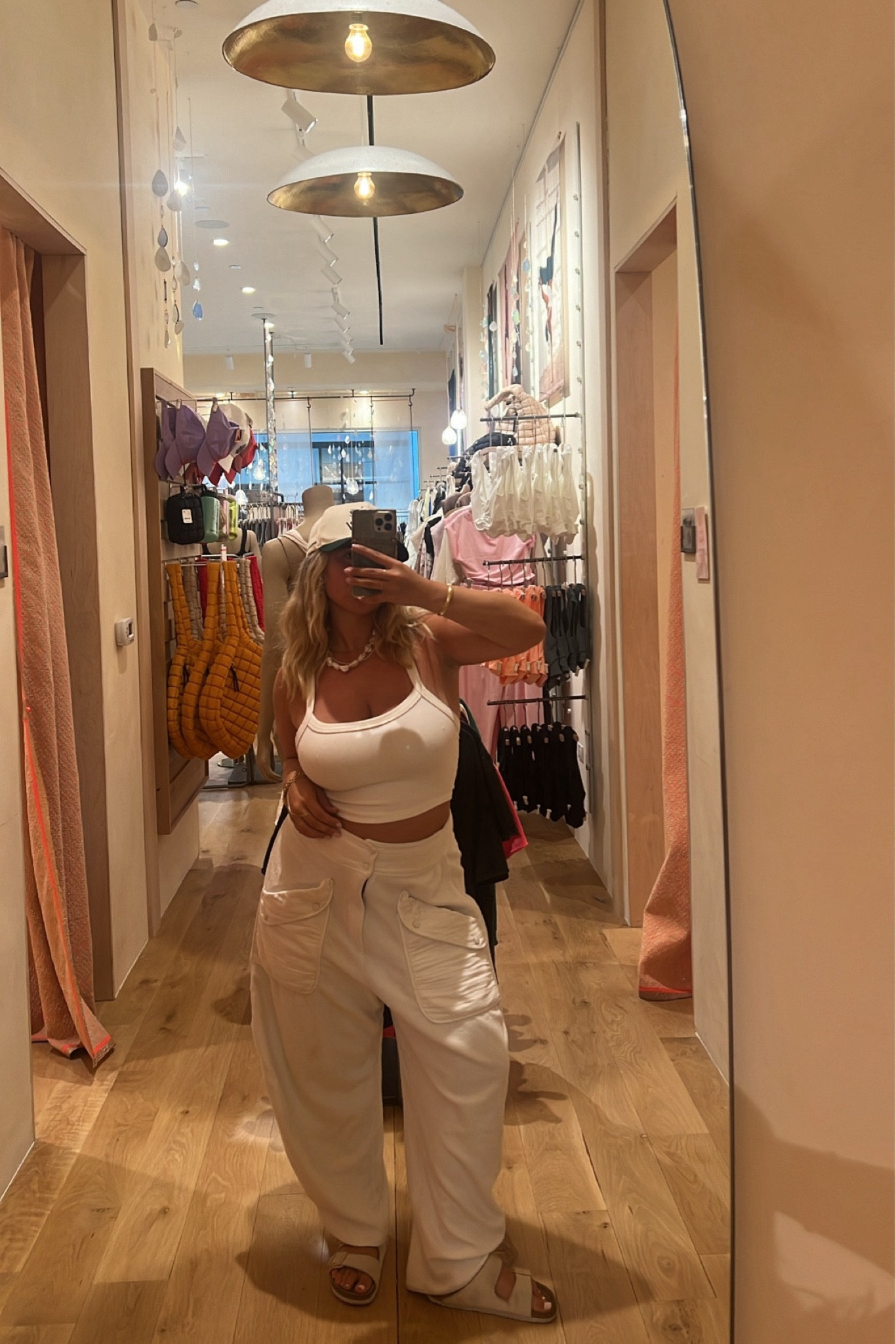 tank- been living in this size xs/s
pants- size medium should’ve done a small
hat- revolve 
birks - tts 