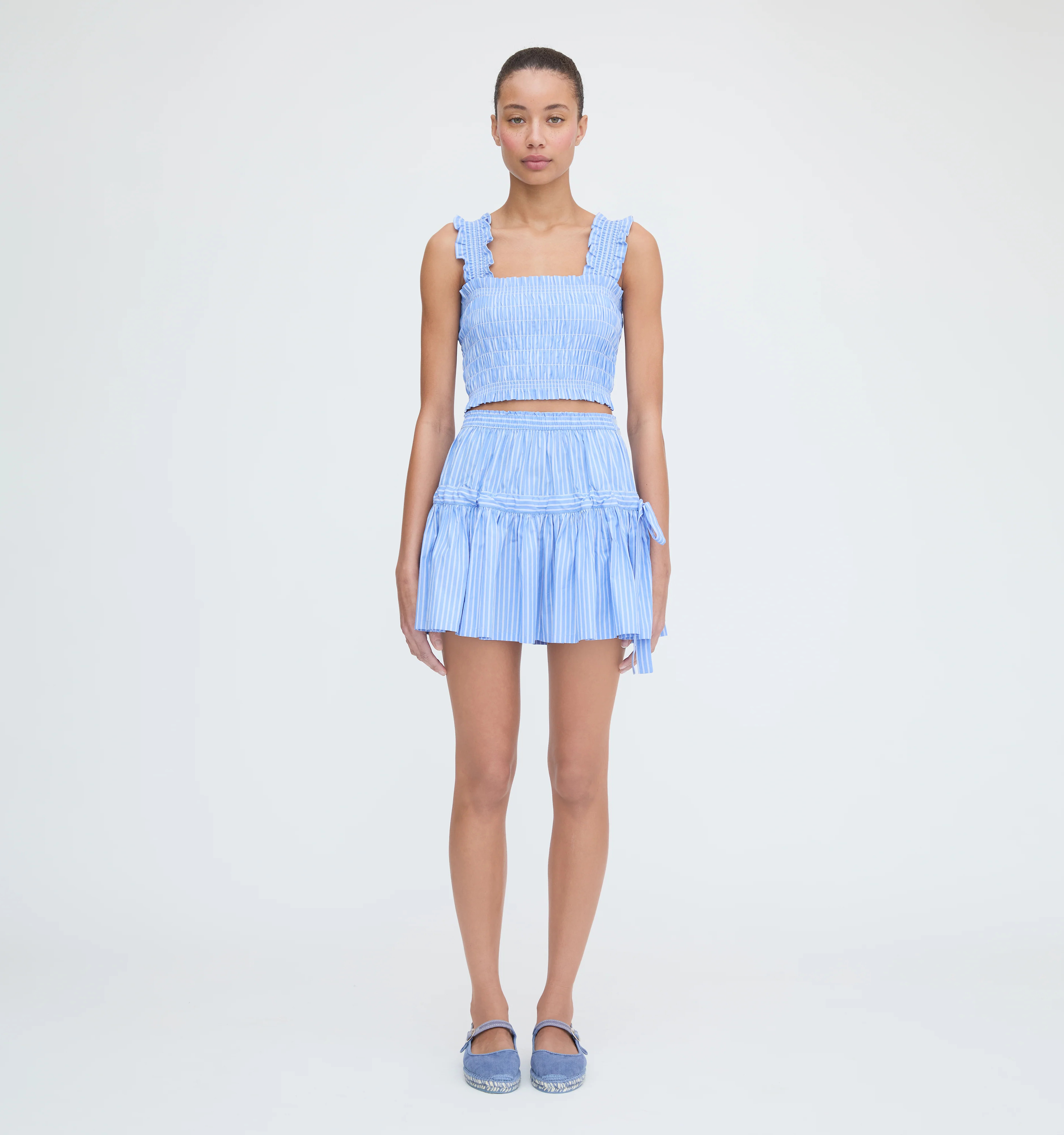 The Chelsea Skirt - Blue Stripe | Hill House Home US