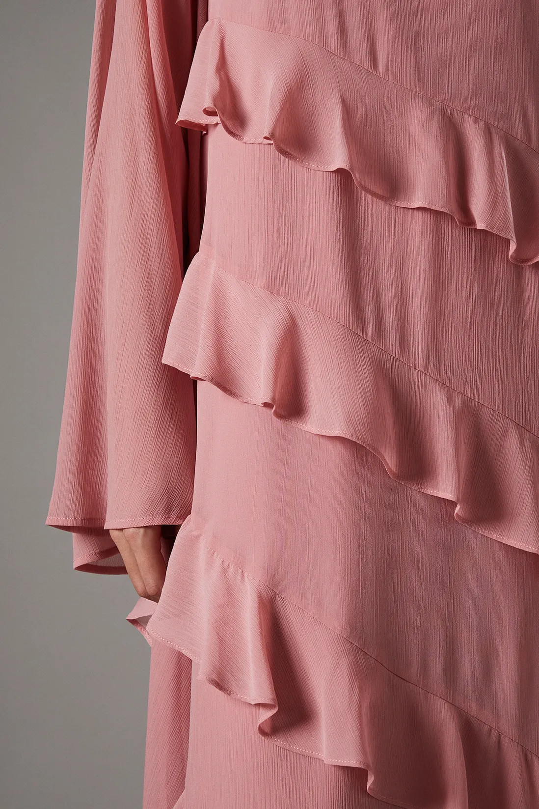 Dresses | Ruffle Tiered Long Sleeve Gown | Coast | Debenhams UK