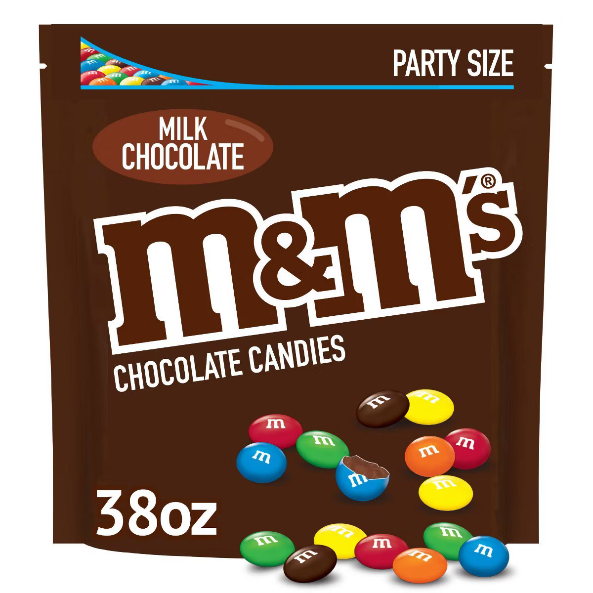 M&M's Party Size Milk Chocolate Candies - 38oz | Target